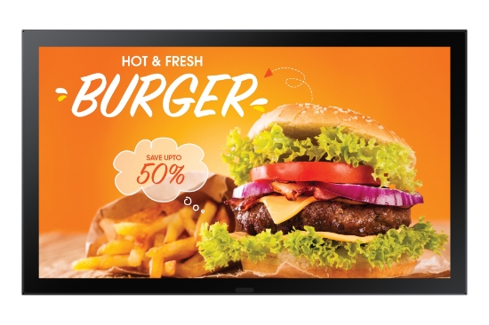 Picture of Samsung OH24B Digital signage flat panel 61 cm (24") LCD Wi-Fi 1500 cd/m² Full HD Black Built-in processor Tizen 6.5 24/7