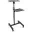 Picture of StarTech.com Mobile Projector and Laptop Stand/Cart - Heavy Duty Portable Projector Stand (2 Shelves, hold 22lb/10kg each) - Height Adjustable Rolling Presentation Cart w/Lockable Wheels