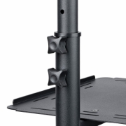 Picture of StarTech.com Mobile Projector and Laptop Stand/Cart - Heavy Duty Portable Projector Stand (2 Shelves, hold 22lb/10kg each) - Height Adjustable Rolling Presentation Cart w/Lockable Wheels