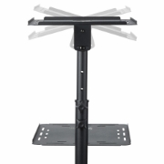 Picture of StarTech.com Mobile Projector and Laptop Stand/Cart - Heavy Duty Portable Projector Stand (2 Shelves, hold 22lb/10kg each) - Height Adjustable Rolling Presentation Cart w/Lockable Wheels