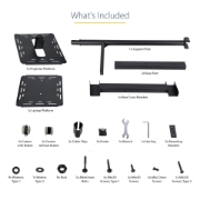 Picture of StarTech.com Mobile Projector and Laptop Stand/Cart - Heavy Duty Portable Projector Stand (2 Shelves, hold 22lb/10kg each) - Height Adjustable Rolling Presentation Cart w/Lockable Wheels