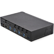 Picture of StarTech.com 4 Port HDMI KVM Switch - Single Monitor 4K 60Hz Ultra HD HDR - Desktop HDMI 2.0 KVM Switch with 2 Port USB 3.0 Hub (5Gbps) and 4x USB 2.0 HID, Audio - Hotkey Switching - TAA