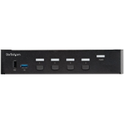 Picture of StarTech.com 4 Port HDMI KVM Switch - Single Monitor 4K 60Hz Ultra HD HDR - Desktop HDMI 2.0 KVM Switch with 2 Port USB 3.0 Hub (5Gbps) and 4x USB 2.0 HID, Audio - Hotkey Switching - TAA