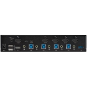Picture of StarTech.com 4 Port HDMI KVM Switch - Single Monitor 4K 60Hz Ultra HD HDR - Desktop HDMI 2.0 KVM Switch with 2 Port USB 3.0 Hub (5Gbps) and 4x USB 2.0 HID, Audio - Hotkey Switching - TAA