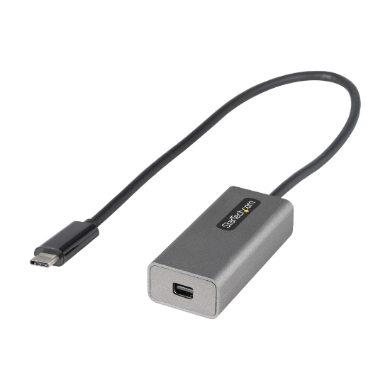 Picture of StarTech.com USB C to Mini DisplayPort Adapter - 4K 60Hz USB-C to mDP Adapter Dongle - USB Type-C to Mini DP Monitor - Video Converter - Works w/Thunderbolt 3-12" Long Attached Cable - Upgraded Version of CDP2MDP