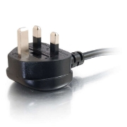 Picture of C2G 1m 18 AWG UK 90° Power Cord (IEC320C13R to BS 1363)
