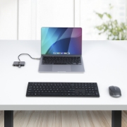 Picture of StarTech.com 3-Port USB-C Hub with Ethernet - 3x USB-A - Gigabit Ethernet - USB 3.0 5Gbps - Bus-Powered - 1ft/30cm Long USB Type-C Host Cable - GbE - Portable USB-C to USB-A Hub