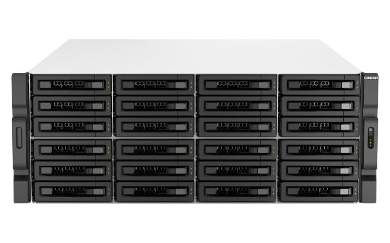 Picture of QNAP TS-H3087XU-RP NAS Rack (4U) Intel Xeon E E-2378 64 GB DDR4 0 TB QuTS hero Black, White