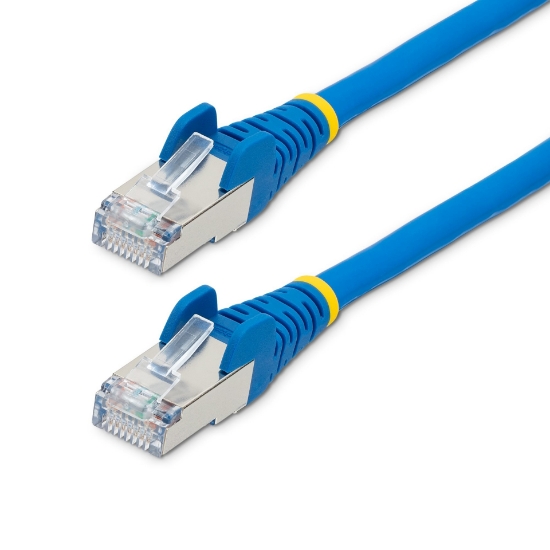 Picture of StarTech.com 2m CAT6a Ethernet Cable - Blue - Low Smoke Zero Halogen (LSZH) - 10GbE 500MHz 100W PoE++ Snagless RJ-45 w/Strain Reliefs S/FTP Network Patch Cord