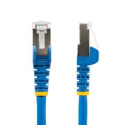 Picture of StarTech.com 2m CAT6a Ethernet Cable - Blue - Low Smoke Zero Halogen (LSZH) - 10GbE 500MHz 100W PoE++ Snagless RJ-45 w/Strain Reliefs S/FTP Network Patch Cord