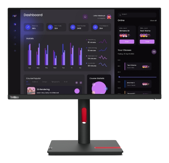 Picture of Lenovo ThinkVision T24i-30 LED display 60.5 cm (23.8") 1920 x 1080 pixels Full HD Black