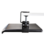 Picture of StarTech.com Under-Desk Keyboard Tray, Clamp-on Ergonomic Keyboard Holder, Up to 12kg (26.5lb), Sliding Keyboard and Mouse Drawer with C-Clamps, Height Adjustable Keyboard Tray (3.9/4.7/5.5 in)