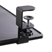 Picture of StarTech.com Under-Desk Keyboard Tray, Clamp-on Ergonomic Keyboard Holder, Up to 12kg (26.5lb), Sliding Keyboard and Mouse Drawer with C-Clamps, Height Adjustable Keyboard Tray (3.9/4.7/5.5 in)