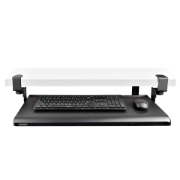 Picture of StarTech.com Under-Desk Keyboard Tray, Clamp-on Ergonomic Keyboard Holder, Up to 12kg (26.5lb), Sliding Keyboard and Mouse Drawer with C-Clamps, Height Adjustable Keyboard Tray (3.9/4.7/5.5 in)