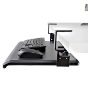 Picture of StarTech.com Under-Desk Keyboard Tray, Clamp-on Ergonomic Keyboard Holder, Up to 12kg (26.5lb), Sliding Keyboard and Mouse Drawer with C-Clamps, Height Adjustable Keyboard Tray (3.9/4.7/5.5 in)