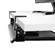 Picture of StarTech.com Under-Desk Keyboard Tray, Clamp-on Ergonomic Keyboard Holder, Up to 12kg (26.5lb), Sliding Keyboard and Mouse Drawer with C-Clamps, Height Adjustable Keyboard Tray (3.9/4.7/5.5 in)