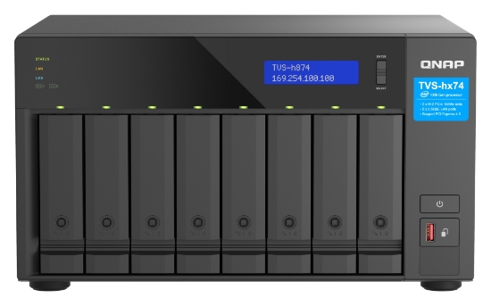 Picture of QNAP TVS-h874 NAS Tower Intel® Core™ i5 i5-12400 32 GB DDR4 0 TB QuTS hero Black
