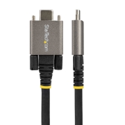Picture of StarTech.com 3ft (1m) Side Screw Locking USB C Cable 10Gbps - USB-IF Certified USB-C Cable - USB 3.1/3.2 Gen 2 Type-C Cable - 100W (5A) Power Delivery Charging, DP Alt Mode - Dual Screw Lock - USB-C Cord Charge/Sync