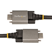 Picture of StarTech.com 3ft (1m) Side Screw Locking USB C Cable 10Gbps - USB-IF Certified USB-C Cable - USB 3.1/3.2 Gen 2 Type-C Cable - 100W (5A) Power Delivery Charging, DP Alt Mode - Dual Screw Lock - USB-C Cord Charge/Sync