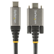 Picture of StarTech.com 3ft (1m) Side Screw Locking USB C Cable 10Gbps - USB-IF Certified USB-C Cable - USB 3.1/3.2 Gen 2 Type-C Cable - 100W (5A) Power Delivery Charging, DP Alt Mode - Dual Screw Lock - USB-C Cord Charge/Sync