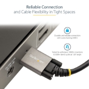 Picture of StarTech.com 20" (50cm) Side Screw Locking USB C Cable 10Gbps - USB 3.1/3.2 Gen 2 Type-C Cable - 100W (5A) Power Delivery Charging, DP Alt Mode - Dual Screw Lock - USB-C Cord Charge/Sync