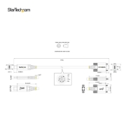 Picture of StarTech.com 20" (50cm) Side Screw Locking USB C Cable 10Gbps - USB 3.1/3.2 Gen 2 Type-C Cable - 100W (5A) Power Delivery Charging, DP Alt Mode - Dual Screw Lock - USB-C Cord Charge/Sync
