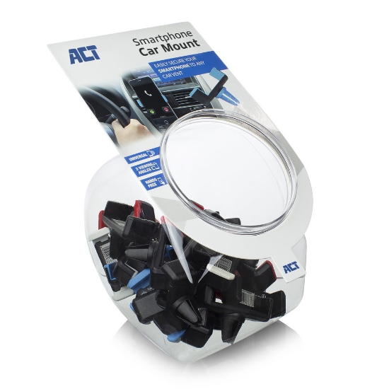 Picture of ACT Smartphone car mount, placement in the air vent metal clip