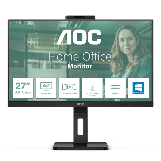 Picture of AOC Q27P3CW computer monitor 68.6 cm (27") 2560 x 1440 pixels Quad HD LED Black