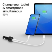 Picture of ACT 2-port USB-C Fast Car Charger 45W with Power Delivery