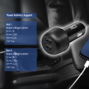 Picture of ACT 2-port USB-C Fast Car Charger 45W with Power Delivery