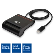 Picture of ACT External USB-C Smartcard eID Card Reader, black