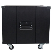 Picture of StarTech.com 4-Post 9U Mobile Open Frame Server Rack, Four Post Network Rack with Wheels, 19" Rolling Rack for Home/Office Narrow Floor Spaces, Small Data Rack for Computer/AV/IT Equipment - TAA Compliant