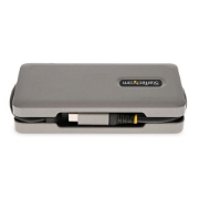 Picture of StarTech.com USB-C Multiport Adapter - HDMI/VGA - 4K 60Hz - 3-Port USB Hub - 100W Power Delivery Pass-Through - GbE - Travel Mini Docking Station w/ Charging - 1ft/30cm Wrap-Around Cable