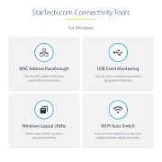 Picture of StarTech.com USB-C Multiport Adapter - HDMI/VGA - 4K 60Hz - 3-Port USB Hub - 100W Power Delivery Pass-Through - GbE - Travel Mini Docking Station w/ Charging - 1ft/30cm Wrap-Around Cable