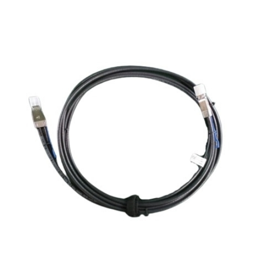 Picture of DELL 470-ABDR Serial Attached SCSI (SAS) cable 2 m 12 Gbit/s Black, Metallic