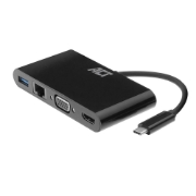 Picture of ACT USB-C docking station 4K, for 1 HDMI or VGA monitor, ethernet, USB hub