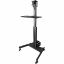 Image de StarTech.com Pupitre de Travail Mobile avec Support Écran - Support pour Tour PC et Clavier - Chariot Ordinateur Ergonomique - Pupitre de Travail Debout Mobile Sur Roulettes