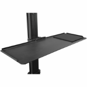 Picture of StarTech.com Mobile Workstation Cart with Monitor Mount, CPU/PC Holder, Keyboard Tray - Ergonomic Height Adjustable Desktop Computer Cart - Rolling Mobile Standing Workstation on Wheels