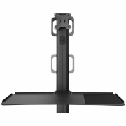 Picture of StarTech.com Mobile Workstation Cart with Monitor Mount, CPU/PC Holder, Keyboard Tray - Ergonomic Height Adjustable Desktop Computer Cart - Rolling Mobile Standing Workstation on Wheels