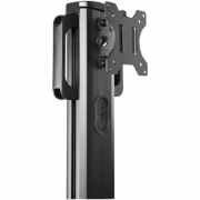 Picture of StarTech.com Mobile Workstation Cart with Monitor Mount, CPU/PC Holder, Keyboard Tray - Ergonomic Height Adjustable Desktop Computer Cart - Rolling Mobile Standing Workstation on Wheels