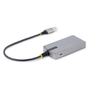 Picture of StarTech.com 4-Port USB Hub - USB 3.0 5Gbps, Bus Powered, USB-A to 4x USB-A Hub w/ Optional Auxiliary Power Input - Portable Desktop/Laptop USB Hub, 1ft/30cm Cable, USB Expansion Hub