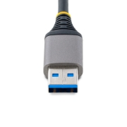 Picture of StarTech.com 4-Port USB Hub - USB 3.0 5Gbps, Bus Powered, USB-A to 4x USB-A Hub w/ Optional Auxiliary Power Input - Portable Desktop/Laptop USB Hub, 1ft/30cm Cable, USB Expansion Hub