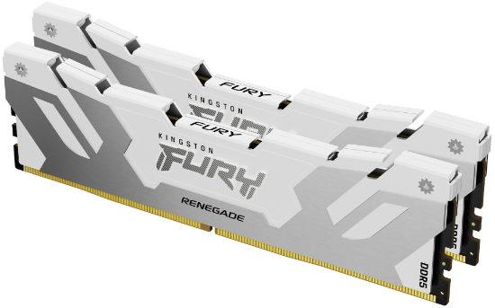 Picture of Kingston Technology FURY 32GB 7200MT/s DDR5 CL38 DIMM (Kit of 2) Renegade White XMP