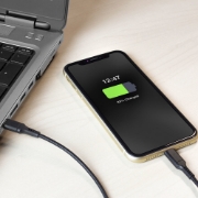 Picture of ACT USB 2.0 charging/data cable C male - Lightning male 1 meter, nylon, MFI certified