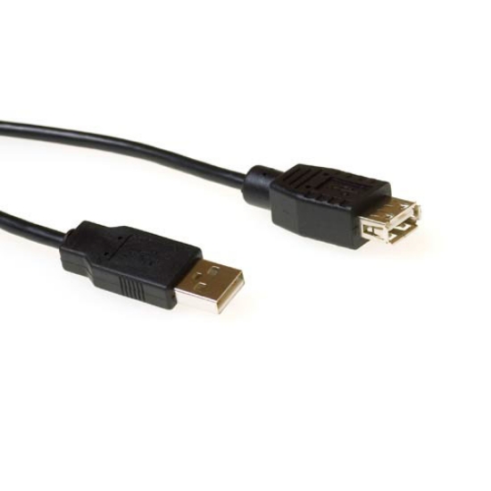 Picture of ACT USB 2.0 A male - USB A female black 0.50 m