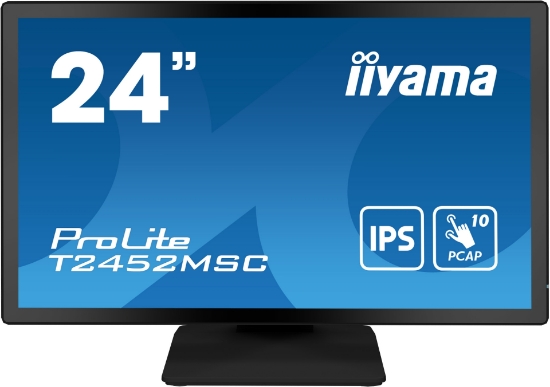 Picture of iiyama ProLite T2452MSC-B1 computer monitor 60.5 cm (23.8") 1920 x 1080 pixels Full HD LCD Touchscreen Multi-user Black