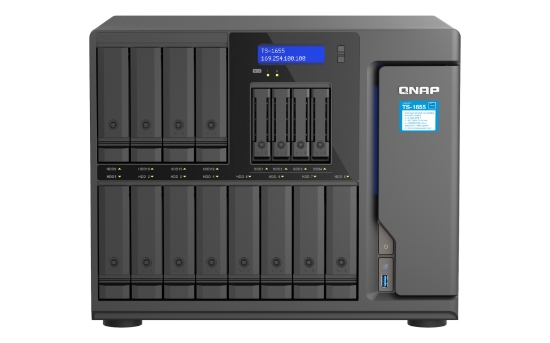 Picture of QNAP TS-1655 NAS Tower Intel Atom® C5125 8 GB DDR4 0 TB QNAP Turbo System Black