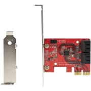 Picture of StarTech.com SATA PCIe Card - 4 Port PCIe SATA Expansion Card - 6Gbps - Low Profile Bracket - Stacked SATA Connectors - ASM1164 Non-Raid - PCI Express to SATA Converter