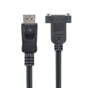 Picture of StarTech.com 3ft (1m) Panel Mount DisplayPort Cable - 4K x 2K - DisplayPort 1.2 Extension Cable Male to Female - DP Video Extender Cord with Panel Mount DP Connector - DP Monitor Cable