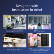 Picture of Sony FW-55BZ30L/TM Signage Display Digital signage flat panel 139.7 cm (55") LCD Wi-Fi 440 cd/m² 4K Ultra HD Black Android 24/7